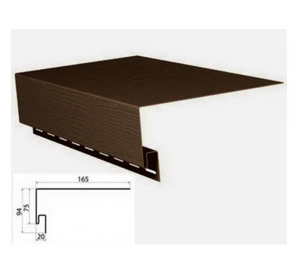 Приоконная планка (околооконный профиль) коричневый для сайдинга от производителя  Россия по цене 744 р