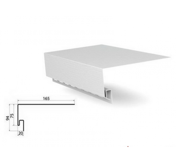 Приоконная планка (околооконный профиль) белый для сайдинга от производителя  Россия по цене 708 р