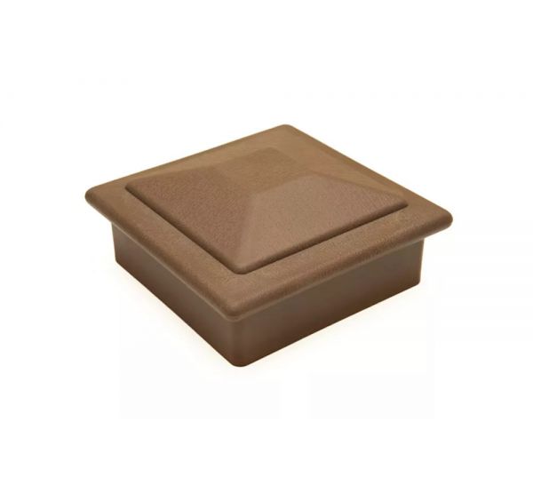 Крышка верхняя ПВХ для столба 100х100 Шоколад от производителя  Deckart (Россия) по цене 293 р