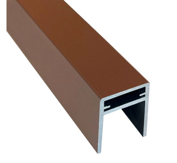 П-профиль алюминиевый 35x25 Коричневый от производителя EasyDecking по цене 750 р П-профиль алюминиевый 35x25 Коричневый от производителя EasyDecking по цене 750 р