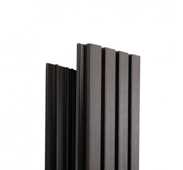 Реечная фасадная панель Техно Графит от производителя  Ecodecking по цене 921 р