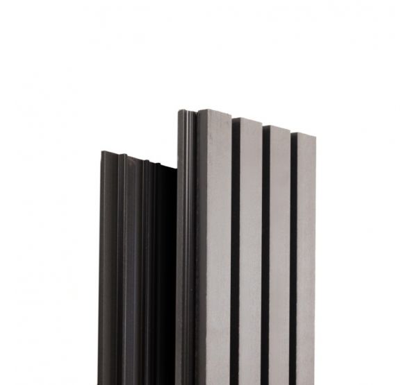 Реечная фасадная панель Техно Серый от производителя  Ecodecking по цене 956 р