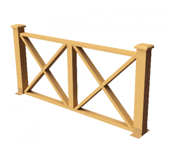 Декоративные ограждения ДПК " Тауэр", Песчаник, шлифованное от производителя  GrinderDeco по цене 5 216 р