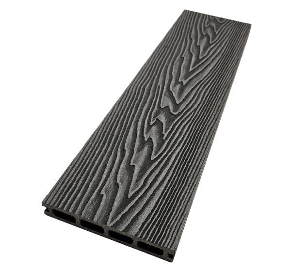 Террасная доска Double 3D Антрацит от производителя  NanoWood по цене 485 р