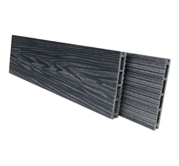 Террасная доска Comfort 3D тиснение + вельвет Графит от производителя  NanoWood по цене 490 р