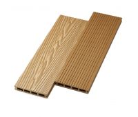 Террасная доска ДПК двусторонняя New 3D тиснение + вельвет Орех