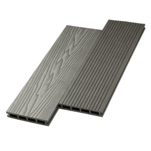 Террасная доска ДПК двусторонняя New 3D тиснение + вельвет Серый от производителя  NanoWood по цене 495 р