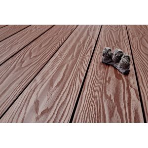 Террасная доска Смарт 3D Пустотелая с пазом Орех Милано от производителя  Terrapol по цене 673 р