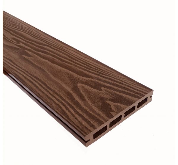 Террасная доска Смарт 3D Пустотелая с пазом Орех Милано от производителя  Terrapol по цене 673 р