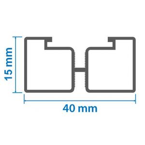 Лага алюминиевая опорная 3000x40x15 мм Slim от производителя  OutDoor по цене 504 р