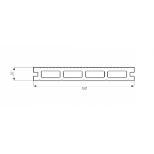 Террасная доска ДПК Expert 150x25 мм Палисандр от производителя  Woodvex по цене 705 р