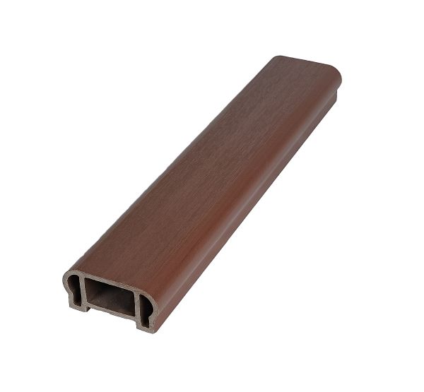 Перила верхнее фигурное 100х50 Extrusion Махагон от производителя  Woodvex по цене 1 130 р