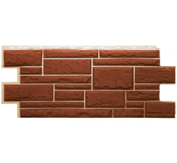 Фасадные панели СЕРИЯ Дикий камень - Коричневый от производителя  Т-сайдинг по цене 580 р