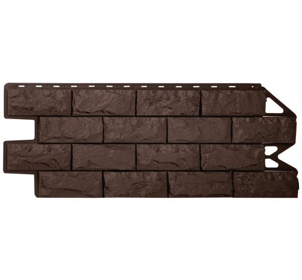 Фасадные панели Фагот ЭКО Коричневый от производителя  Альта-профиль по цене 595 р