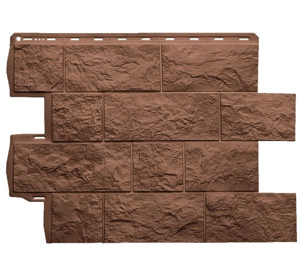 Фасадная панель Туф ЭКО Терракотовый от производителя  Альта-профиль по цене 573 р