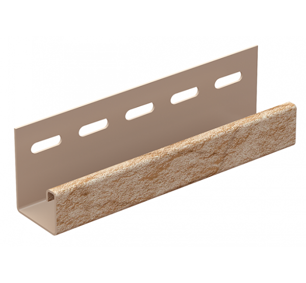 J-планка Стоун-хаус Камень Золотистый от производителя  Ю-Пласт по цене 350 р