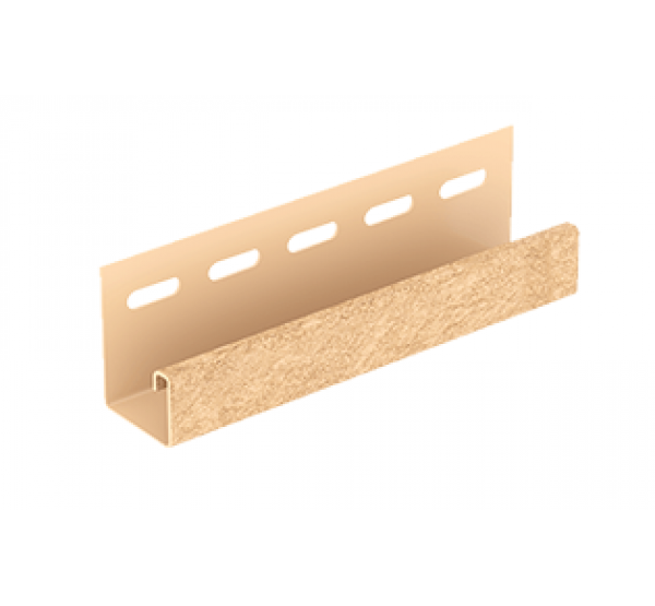 J-планка Стоун-хаус Кирпич Песочный от производителя  Ю-Пласт по цене 350 р