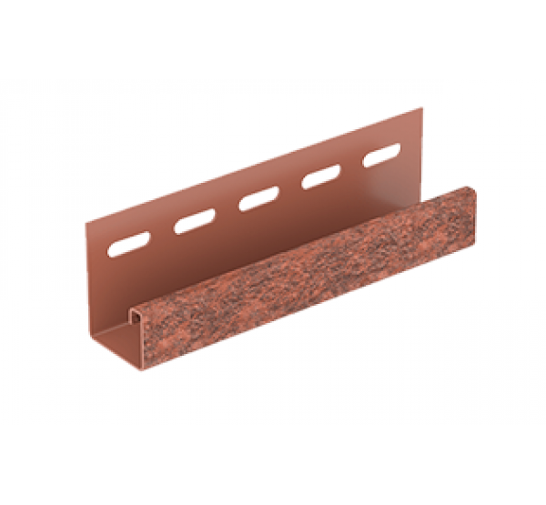 J-планка Стоун-хаус Кирпич Красный от производителя  Ю-Пласт по цене 0 р
