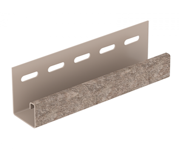J-планка Стоун-хаус Сланец Бурый от производителя  Ю-Пласт по цене 350 р