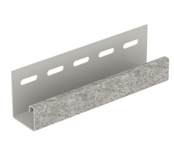 J-планка Стоун-хаус Сланец Светло серый от производителя  Ю-Пласт по цене 350 р