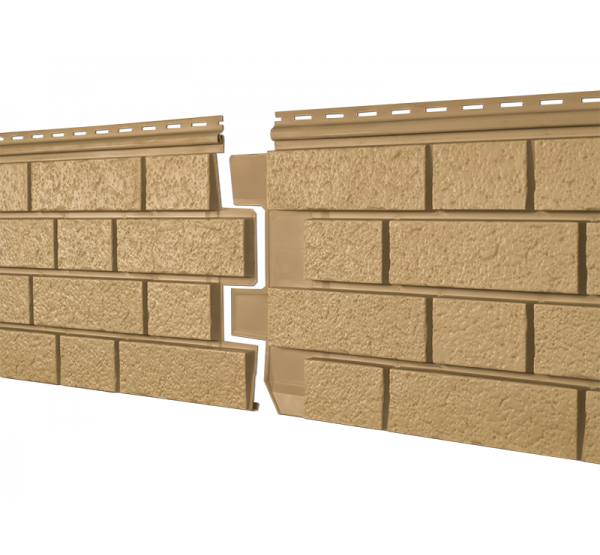 Фасадная панель Стоун Хаус S-Lock Клинкер Горчичный от производителя  Ю-Пласт по цене 0 р