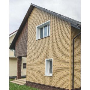 Фасадная панель Стоун Хаус - Кирпич с декорированным швом Песочный от производителя  Ю-Пласт по цене 683 р