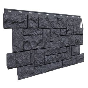 Фасадные панели (цокольный сайдинг) коллекция камень дикий - Асфальт от производителя Fineber по цене 740 р Фасадные панели (цокольный сайдинг) коллекция камень дикий - Асфальт от производителя Fineber по цене 740 р