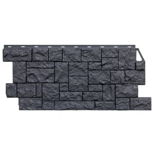 Фасадные панели (цокольный сайдинг) коллекция камень дикий - Асфальт от производителя Fineber по цене 740 р Фасадные панели (цокольный сайдинг) коллекция камень дикий - Асфальт от производителя Fineber по цене 740 р