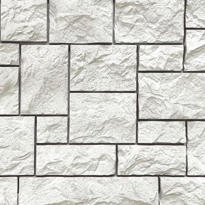 Фасадные панели (цокольный сайдинг) коллекция камень дикий - Жемчужный от производителя  Fineber по цене 740 р