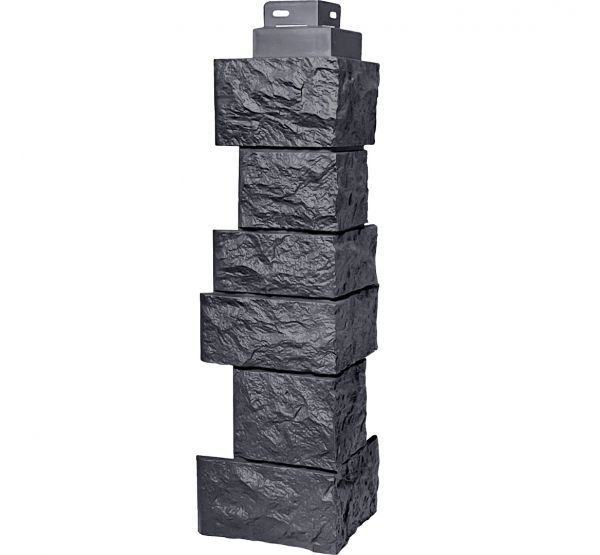 Угол наружный коллекция Дикий камень Асфальт от производителя  Fineber по цене 590 р