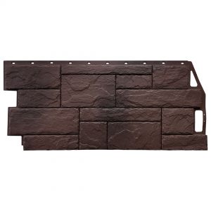 Фасадные панели (цокольный сайдинг) коллекция Камень Природный - Коричневый от производителя  Fineber по цене 740 р