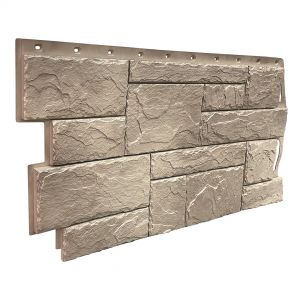 Фасадные панели (цокольный сайдинг) коллекция Камень Природный - Песочный от производителя  Fineber по цене 740 р