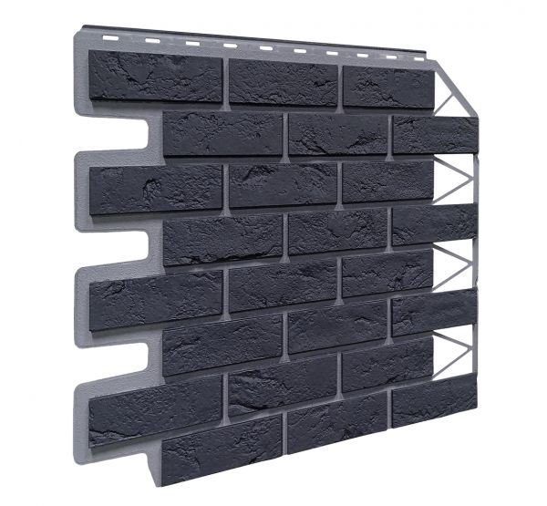 Фасадные панели Кирпич Баварский - Графит от производителя Fineber по цене 595 р Фасадные панели Кирпич Баварский - Графит от производителя Fineber по цене 595 р