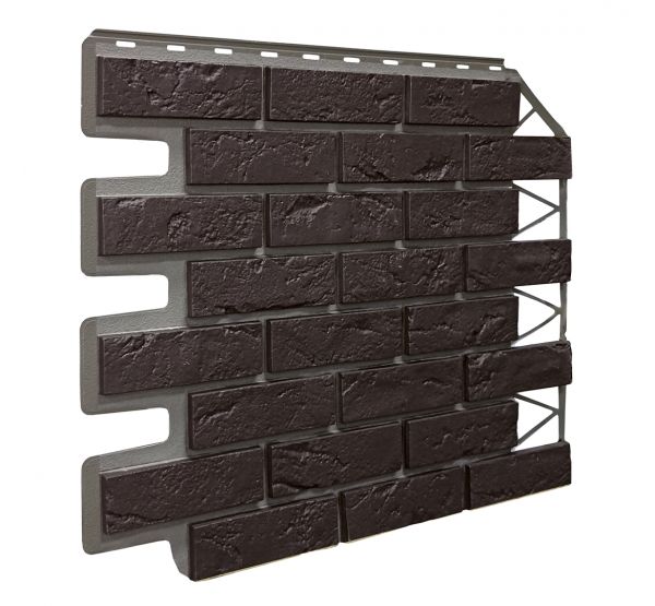 Фасадные панели Кирпич Баварский - Тёмно- коричневый от производителя  Fineber по цене 590 р