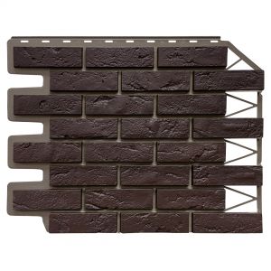 Фасадные панели Кирпич Баварский - Тёмно- коричневый от производителя  Fineber по цене 590 р