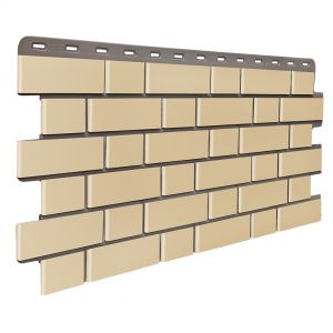 Цокольный сайдинг Кирпич Клинкерный Желтый от производителя  Fineber по цене 595 р