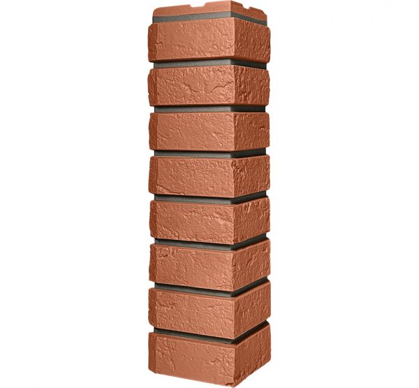 Угол наружный Коллекция кирпич баварский Терракотовый от производителя  Fineber по цене 540 р