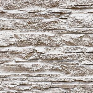 Фасадные панели (цокольный сайдинг) коллекция Скала - Мелованный белый от производителя  Fineber по цене 740 р