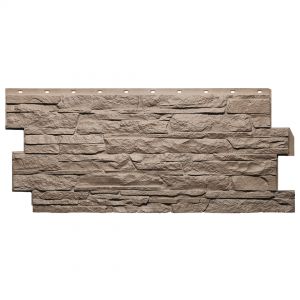 Фасадные панели (цокольный сайдинг) коллекция Скала - Песочный от производителя  Fineber по цене 740 р