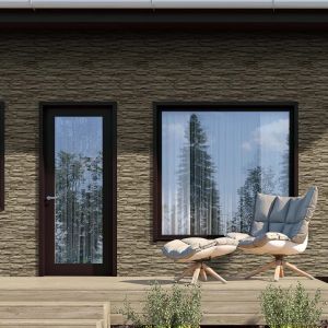 Фасадные панели Скол - Дымчатый от производителя  Fineber по цене 565 р