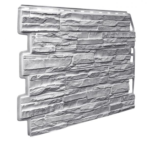 Фасадные панели Скол -  Светло- серый от производителя  Fineber по цене 565 р