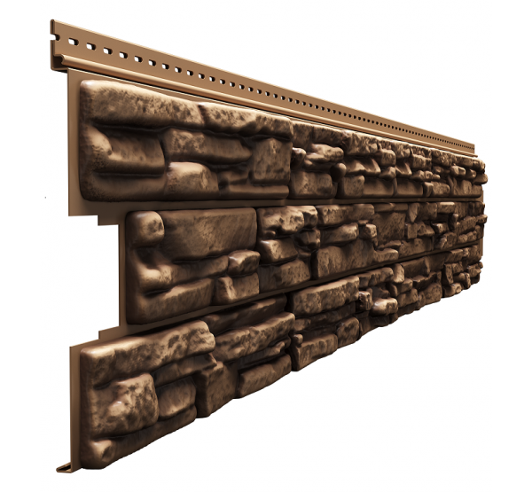 Фасадные панели - серия LUX ROCKY под камень Орех от производителя  Docke по цене 397 р