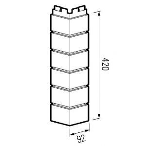 Угол наружный Оптима Клинкер Слоновая-Кость от производителя  ТЕХНОНИКОЛЬ по цене 630 р