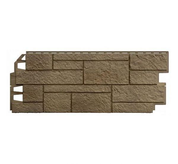 Фасадные панели (цокольный сайдинг) Песчаник Светло-Коричневый от производителя  ТЕХНОНИКОЛЬ по цене 640 р