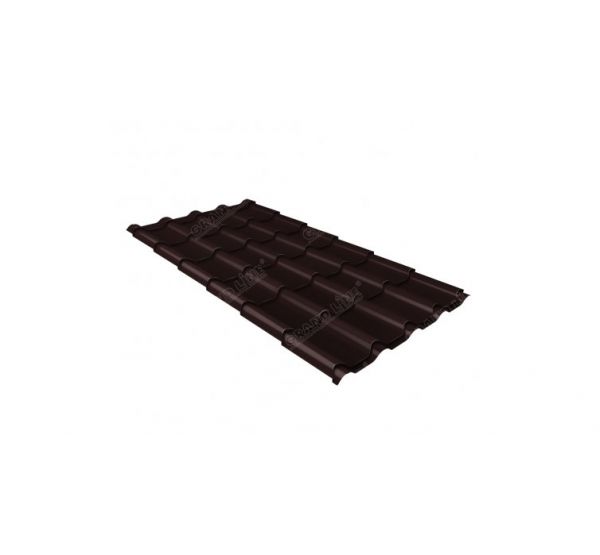 Металлочерепица камея 0,5 Satin RAL 8017 шоколад от производителя  Grand Line по цене 848 р