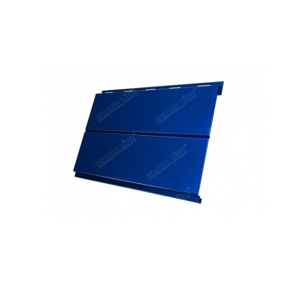 Металлический сайдинг Вертикаль (line) 0,5 Satin RAL 5005 Сигнальный синий от производителя  Grand Line по цене 1 036 р