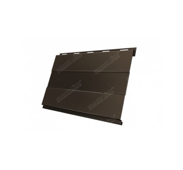 Металлический сайдинг Вертикаль (prof) 0,5 Velur20 RR 32 Темно-коричневый от производителя  Grand Line по цене 1 474 р
