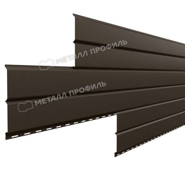 Металлический сайдинг Lбрус-15х240 (ПЭ-01-RR32-0.45) Темно-коричневый от производителя  Металл Профиль по цене 1 078 р