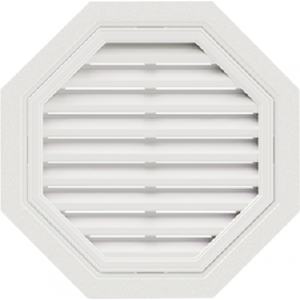 Восьмиугольная фронтонная вентиляционная решётка Белая от производителя  Т-сайдинг по цене 3 500 р