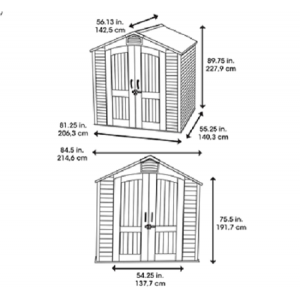 Пластиковый сарай 7'x4,5' (2,1 м х 1,37 м) от производителя  Lifetime по цене 165 300 р